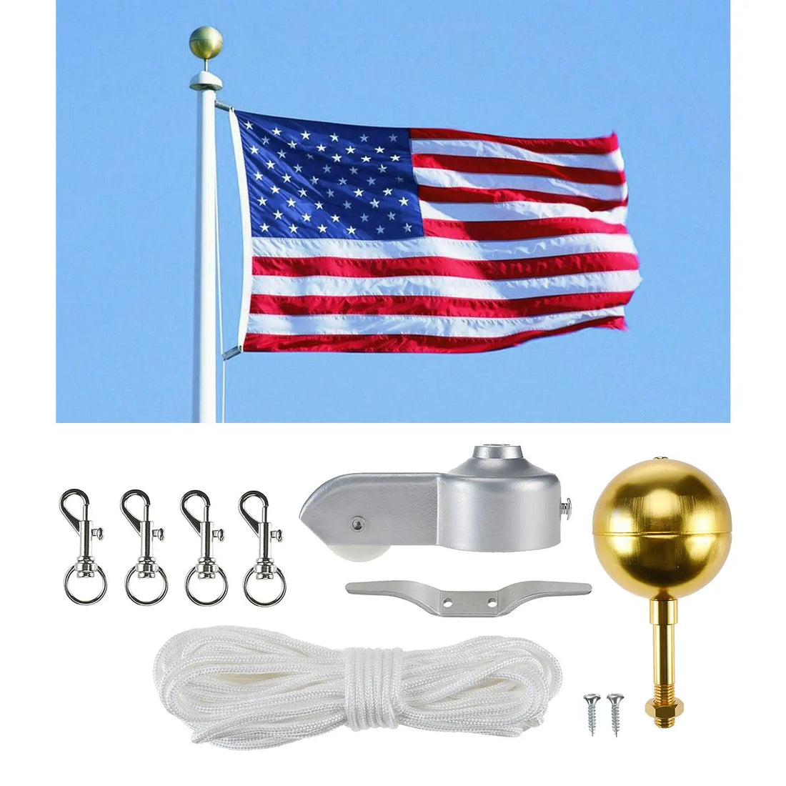 Gold Ball Flagpole Topper