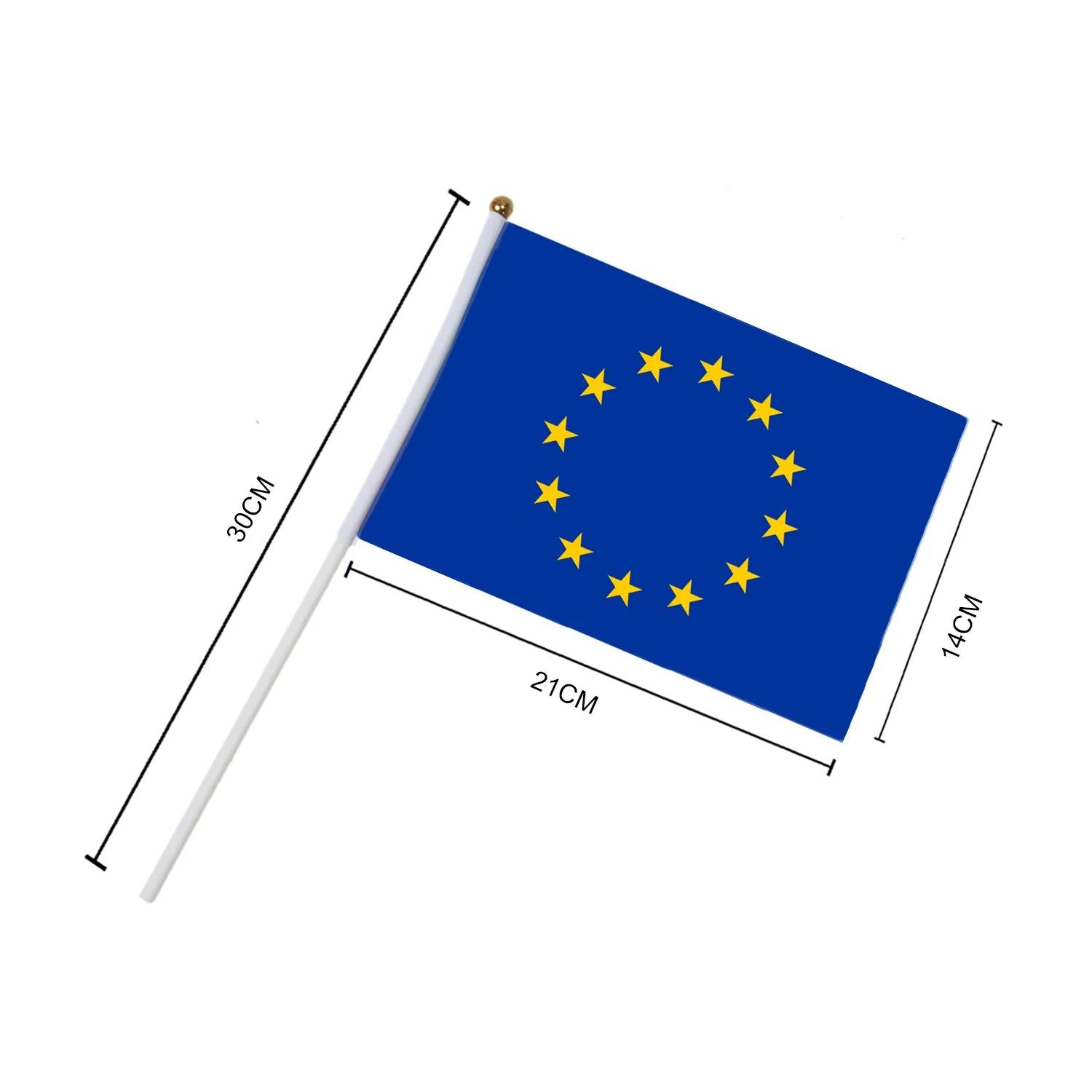 EU Hand Waving Flags