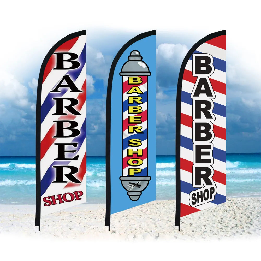 Barber Shop Feather Flag