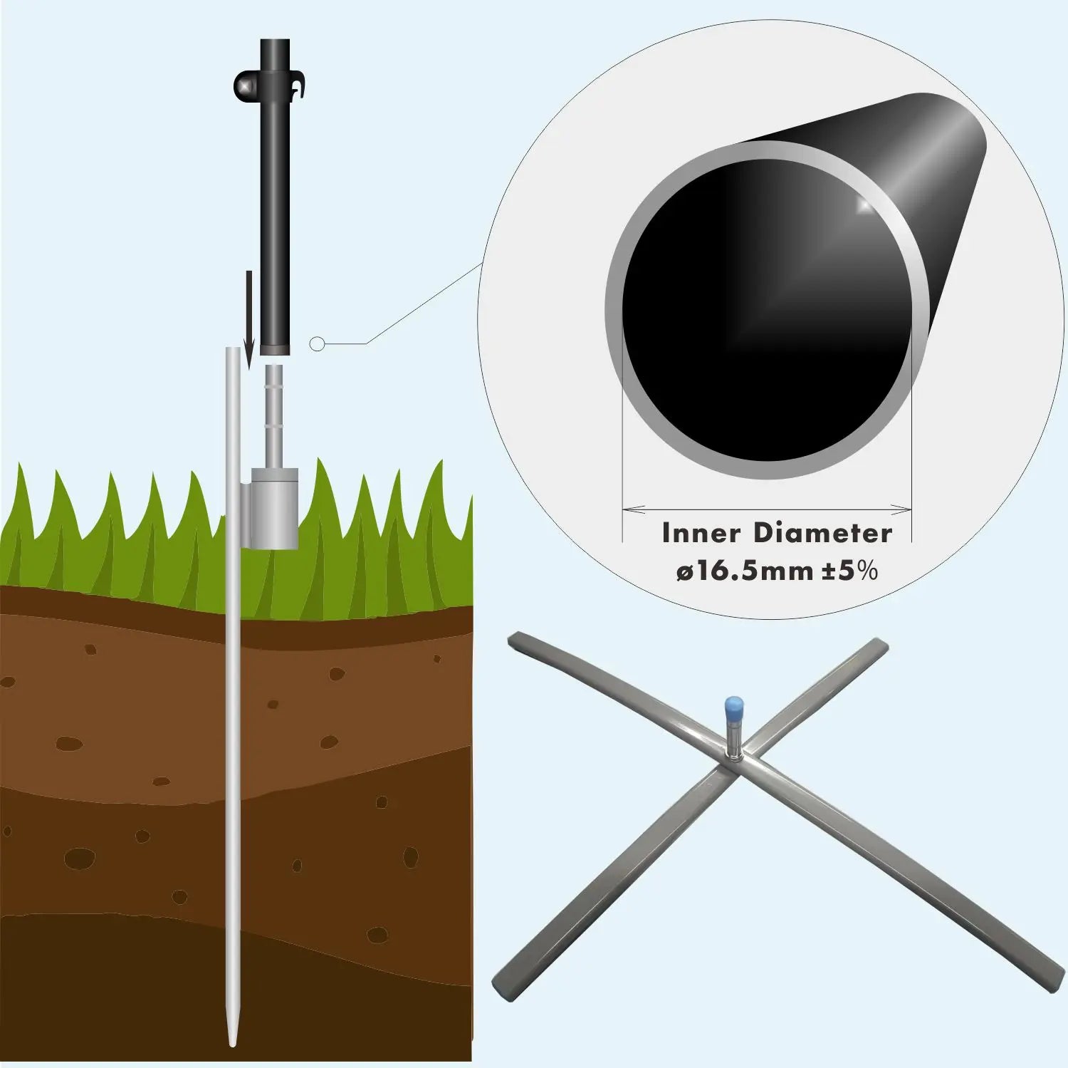 Beach Flag Pole Kit