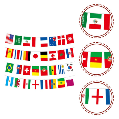 World International Flags String Pendant