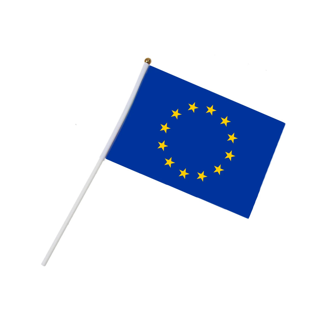 EU Hand Waving Flags