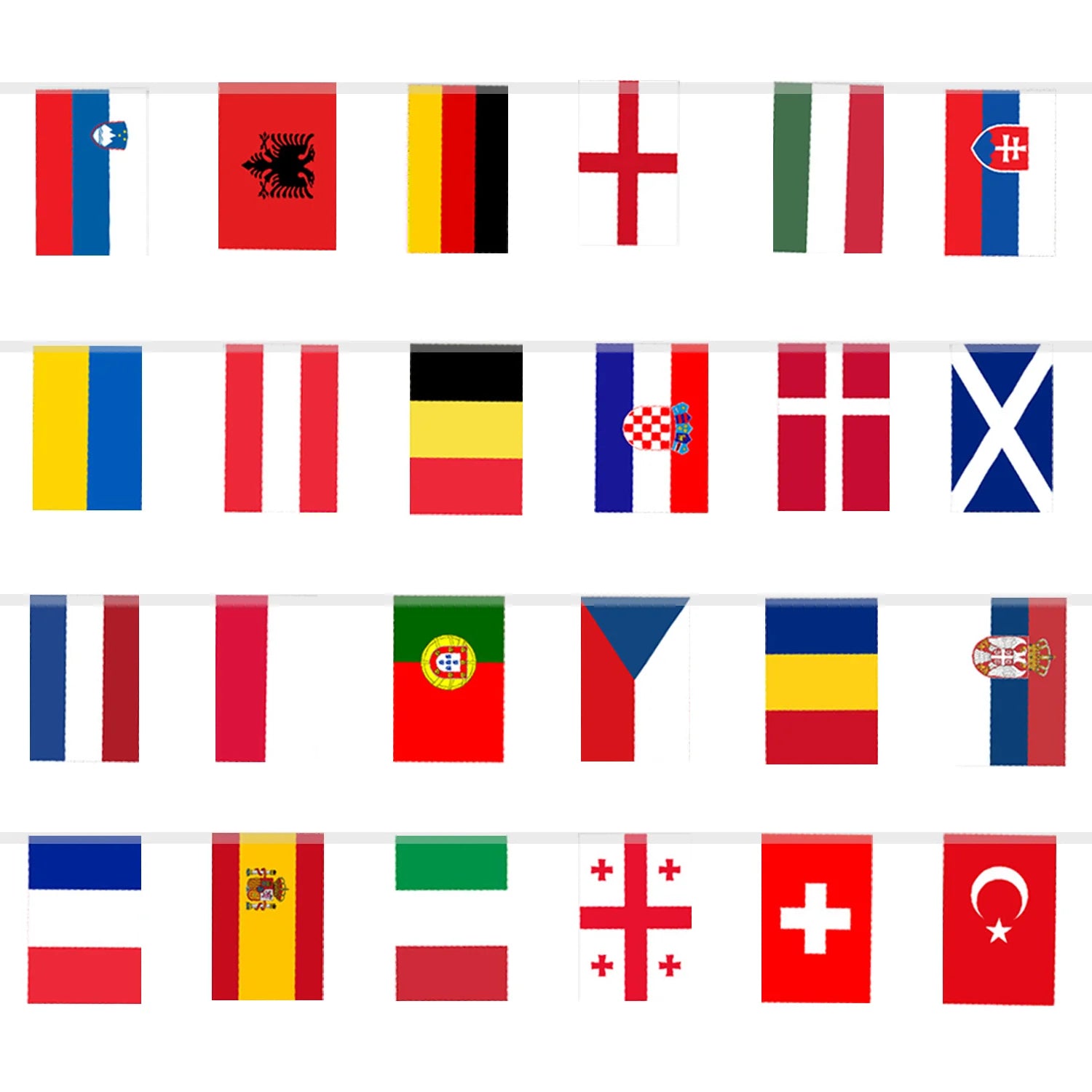 Euro Championship Flags Bunting