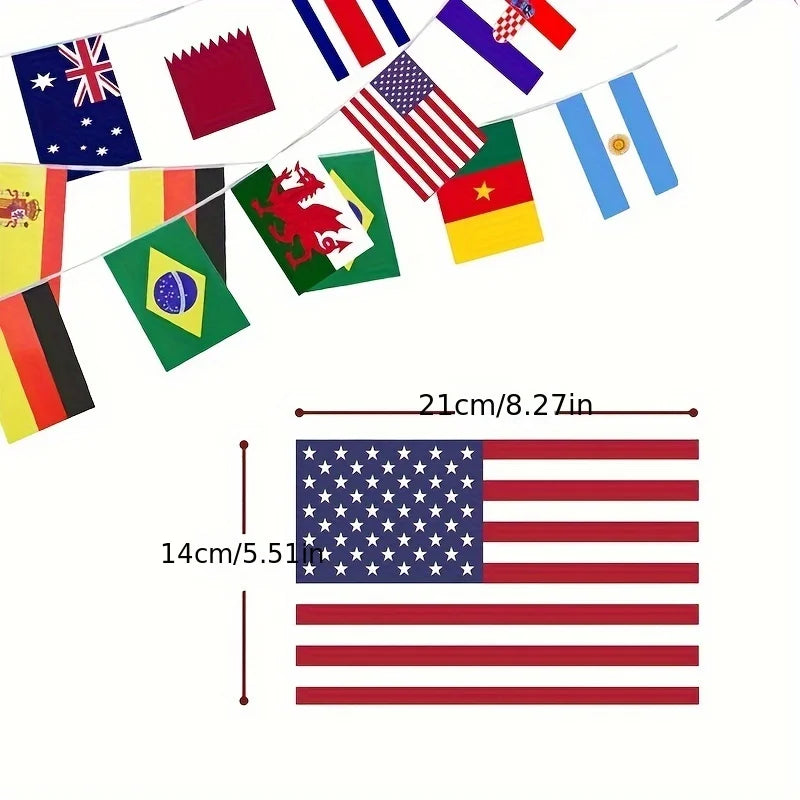 32 Countries String Flags Set