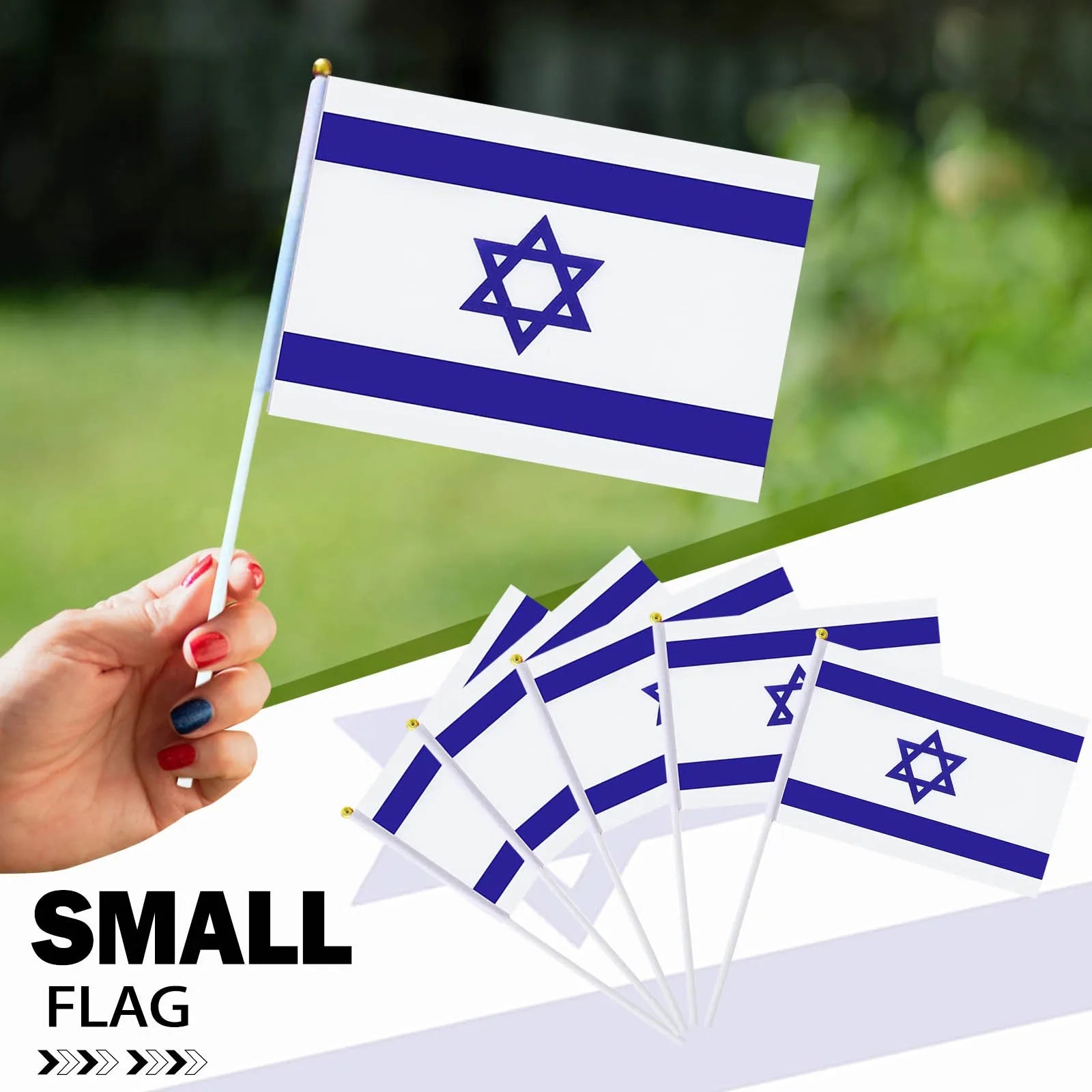 Small Hand Waving Flags of Israel