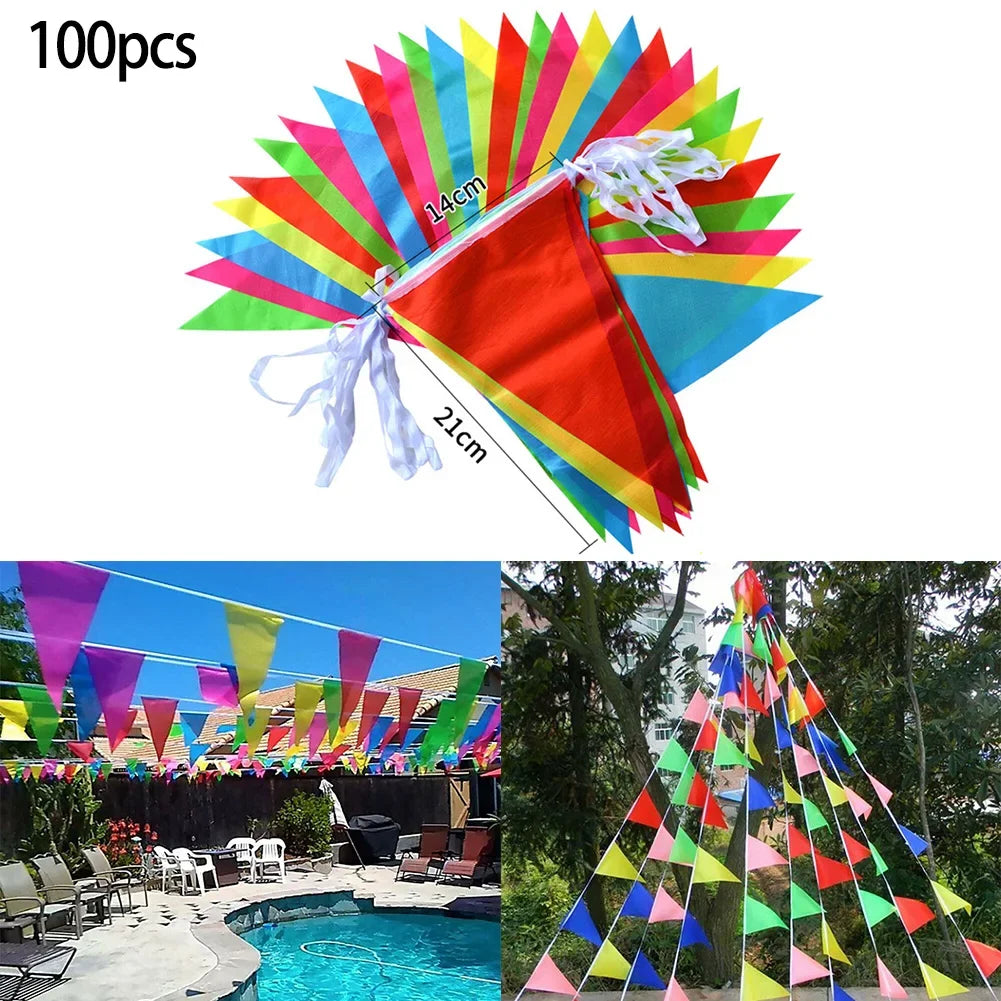 Multicolored Triangle Flags Bunting