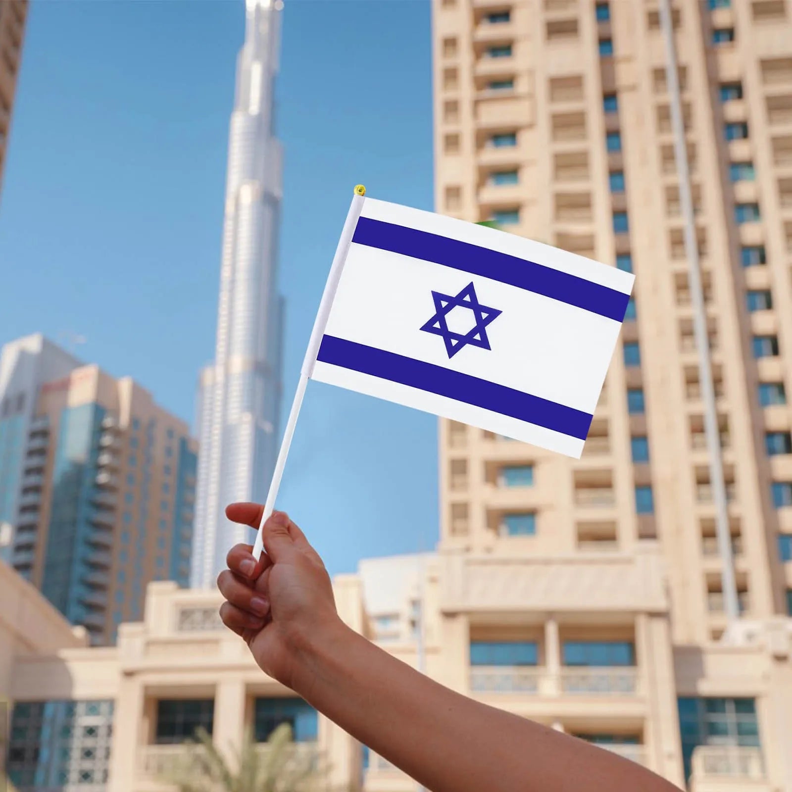 Small Hand Waving Flags of Israel