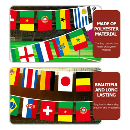 World International Flags String Pendant